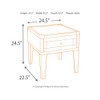 Signature Design by Ashley Todoe Rectangular End Table Dark Gray