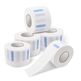 Barber Neck Strip,5 Rolls Neck Strip,500-sheets Strips Barber Paper Neck Strips,Disposable Barber Paper Neck Strips Barber Accessories Tool,Barbershop Supplies (White,5 Rolls)