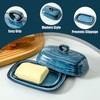 Glowworm Porcelain Butter Dish, 7.3'' Butter Dish with lid, Butter