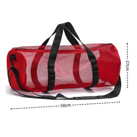 GYWHOOFT Mesh Duffle Bag with Exterior Waterproof Pocket for Scuba or Snorkeling, Mesh Travel Duffle for Scuba Diving and Snorkeling Gear,Multi-Purpose Foldable Waterproof Bag for Freediving Scuba