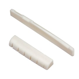 SLOWHAND OVER Rounding Cow Bone Nut Saddle Set, Includes Sandpaper, Acoustic Guitar, Maintenance, Improves Sound Quality (1 Set)