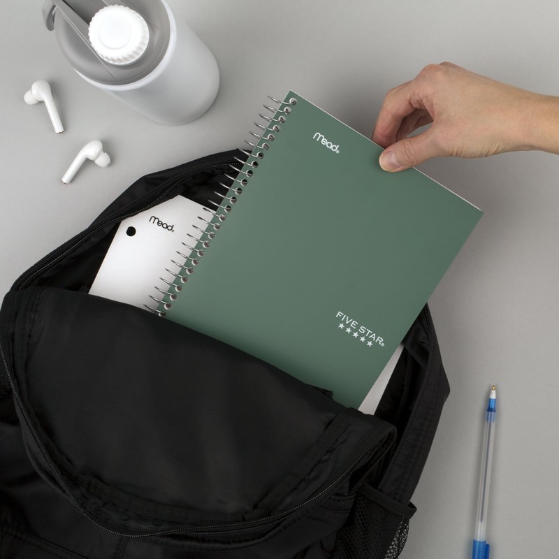 Five Star Spiral Notebook, 2 Subject, College Ruled Paper, 6"