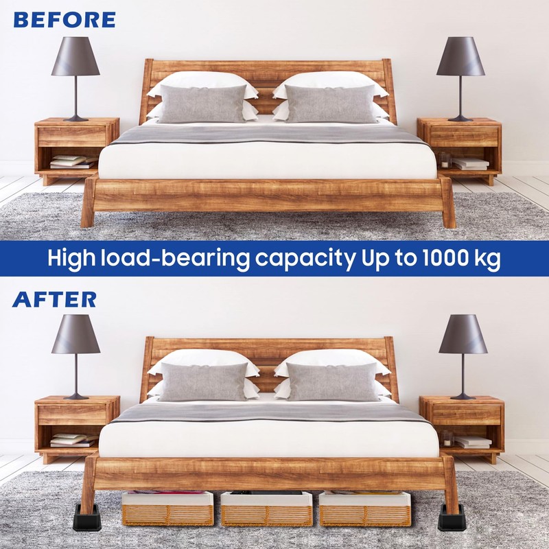 MixDora Bed Risers 2 Inch Furniture Risers Square Chair Risers