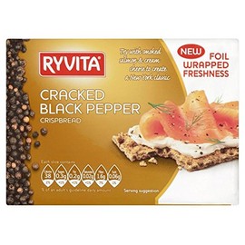Ryvita Cracked Black Pepper Crispbread (200g) - Pack of 2