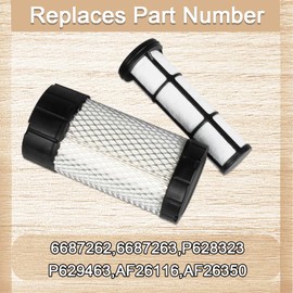 6687262 6687263 Air Filter Kit P628323 P629463 Compatible with Bobcat Mini Track Loaders MT52 MT55 MT85 Replaces AF26116 AF26350(Set of 4)