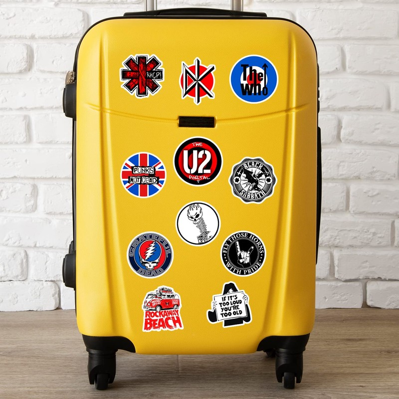 200 Piece Rock & Roll Sticker Set, Waterproof Lock, Suitable