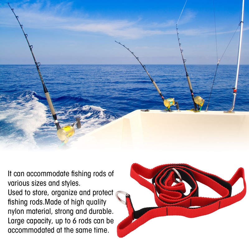 Wall Ceiling Fishing Rod Rack Strap Webbing Fishing Pole Overhead