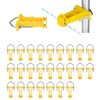 25 Pcs Tube Post Insulator, Electric Chain Link Fence, Extender