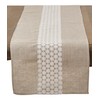 Saro Lifestyle Lace Daisy Table Runner, Natural, 16" x 72"