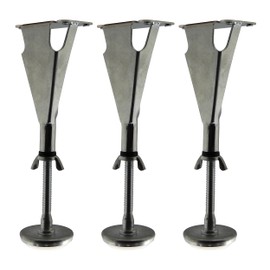 KB Designs Adjustable Height Center Support Leg for Bed Frame, Set of 3, Gray