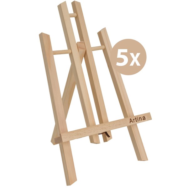 Artina Manchester Set of 5 Small Wooden Table Easel, 28