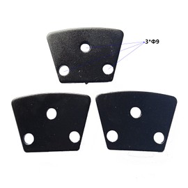 3 Pcs Trapezoid Genenal Sintering Diamond Grinding Disc Block for Concrete Epoxy Floor Grinding Machine (60#)