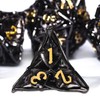 SIQUK 7-Piece DND Dice Set, Metal Dice Game, Polyhedral Dice,