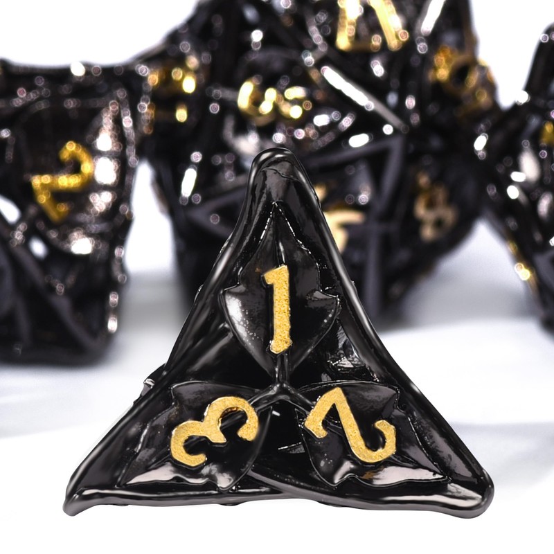 SIQUK 7-Piece DND Dice Set, Metal Dice Game, Polyhedral Dice,