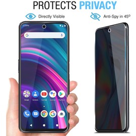 Anbzsign [2 Pack BLU F91 5G (2022) Privacy Screen Protector, Anti-Spy 9H Hardness Tempered Glass