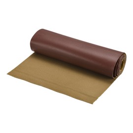 MECCANIXITY Smooth Solid Color Faux Leather Sheets with Cotton Woven Back, PU Leather for DIY, Making Crafts, Sewing, 20 x 135cm Brown