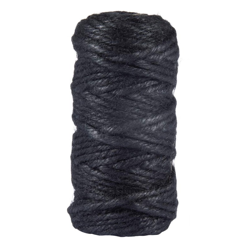 RAYHER Thread, Jute, Black, 6 mm ø. 35 m