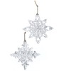 3.5 ACRYLIC SNOWFLAKE ORNAMENT, SET OF 4 ASSORTED - Christmas