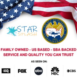 Star Splash Hot Tub Booster Seat, 15 x 12 x 5 Inches - Bath Cushion with Non-Slip Micro Dot Bottom and 6 Weight Sections - Quick Dry Inflatable Hot Tub Accessories for Adults and Kids