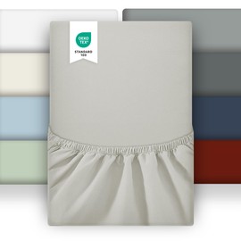 puredown® Set of 2 Fitted Sheets, 90 x 200 cm, Microfibre Bed Sheet for, Mattress Height up to 25 cm, Comfortable, Breathable Fitted Sheets, Bed Linen, Oeko-Tex Certified