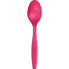 Creative Converting Premium PL Spoons, One size, Hot Magenta