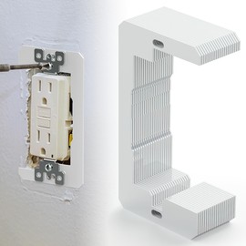 Wuno Shop 20 Pcs Wall Plate Spacer, Outlet Spacers for Electrical Box, Flush Fit Device Leveling Plate, Metal Outlet Shims, Receptacle Leveler for Fixing Walls Device - White