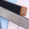 YooAi Rhinestone Elastic PU Leather Belt Shiny Crystal Stretch Waist