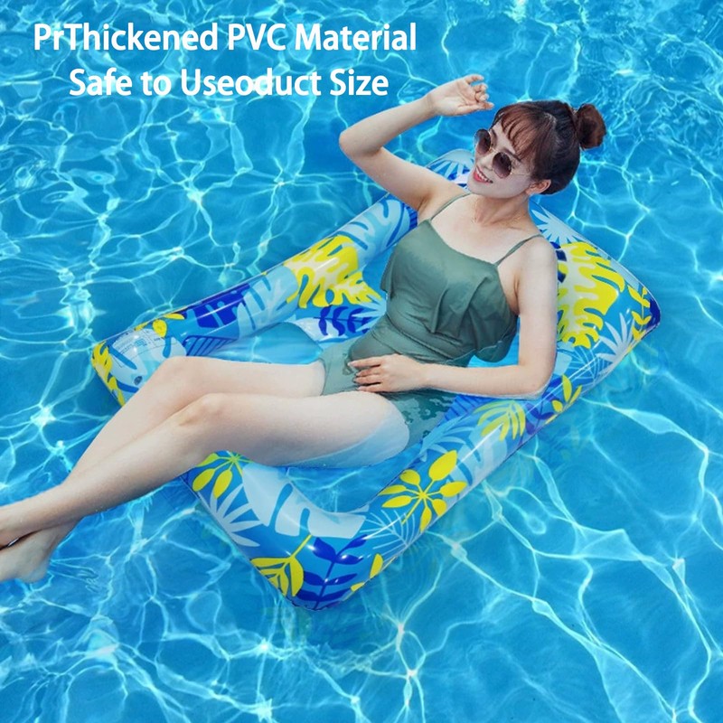 Inflatable Water Hammock, Pool Air Mattress 115 x 80 cm