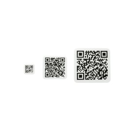 QR Code Sticker/Sticker | Adjust and Change Link at Any Time | in 3 Sizes (2 x QR Stickers White, 2 x 2 cm)