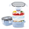 Wohntec Salatbehälter Bento Box, 1600 ML Salatbox für Erwachsene Kinder