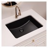 SmartSylva Black Undermount Bathroom Sink, 18 x 14 Inch Rectangular