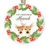 DIGIBUDDHA 1st First Christmas Married Gift Ornament Cute Deer Couple