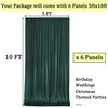 30ft x 10ft Wrinkle Free Hunter Green Backdrop Curtains for