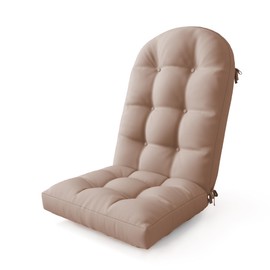 Adirondack Chair Cushion with Ties - Sunproof Waterproof Outdoor High Back Seat Pads for Rocking Chairs, Patio, Deck, Porch, Lawn (Upper & Lower Back Support)