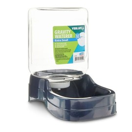 Gravity Pet Waterer, Dark Blue, X-Small for Cats and Dogs, 0.4 Gallons - Keep Your Pets Hydrated with A Steady Supply of Water Even When You are Away from Home