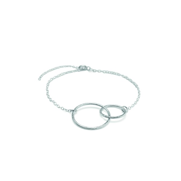Pernille Corydon delicate Bracelet-Double Open-Coin B224s - 925 Silver -