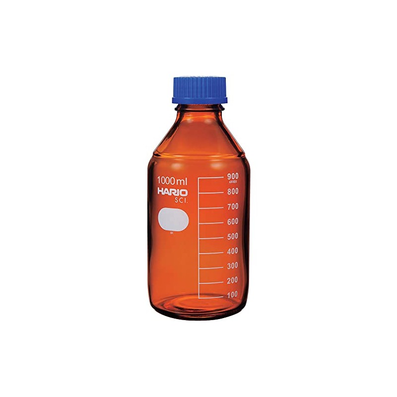 HARIO NBB-1L-SCI Heat Resistant Screw Mouth Bottle (Brown), 33.8 fl