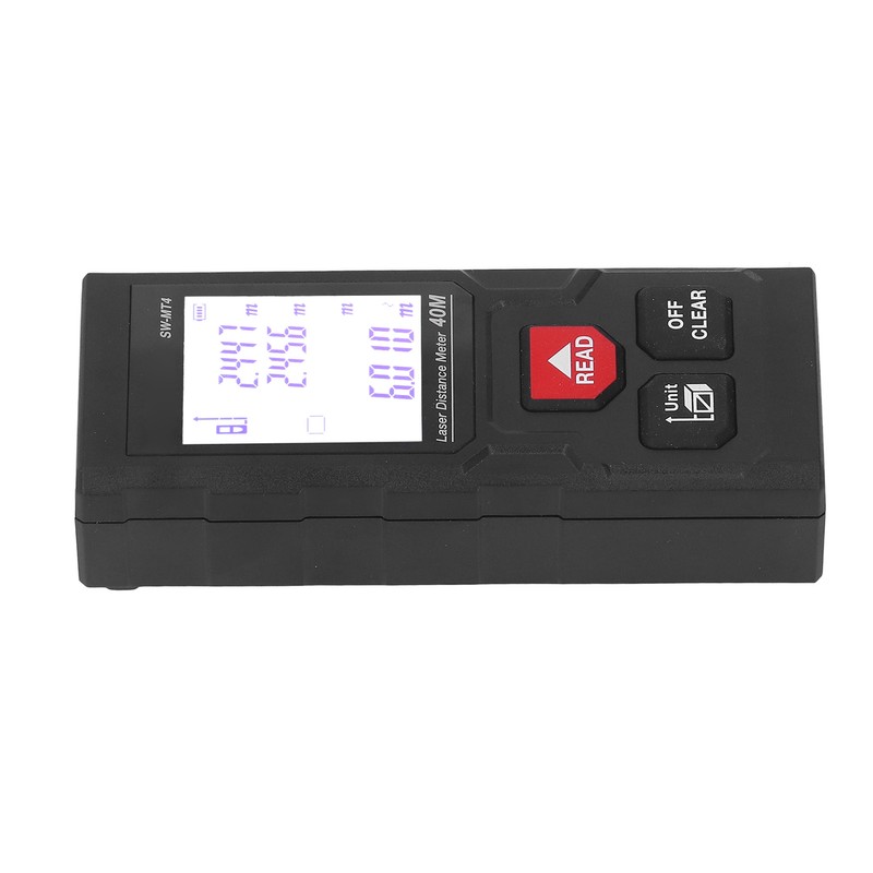 Laser Distance Meter Millimeter Level Accuracy 40m Range Red Light