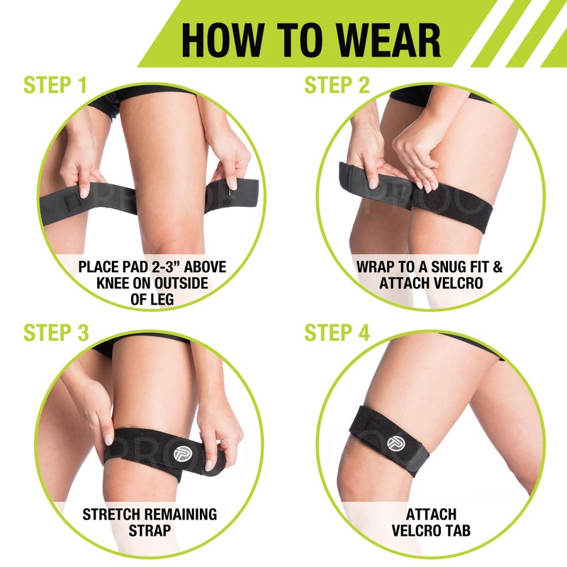 Pro-Tec Athletics IT Band Compression Wrap, Knee Brace, Compression Wraps,