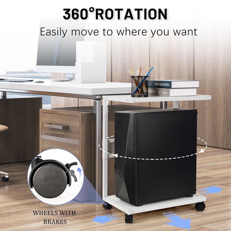 Bfttlity PC Stand Computer Tower Stand 2-Tier Metal CPU Holder
