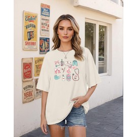 Nurse Shirts for Women Oversized Funny School Nursing Shirt Cute Nurse Day Gift Short Sheeve Tee Tops Apricot