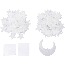 Dpofirs Vinilos Decorativos de Pared con Estrellas Luminosas y Luna Decoración de Techo que Brilla en la Oscuridad para Dormitorio Infantil, 200 Piezas (#1)