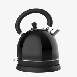 CULINARY CHEF Retro Electric Hot Water Kettle with Speed Boil Tech, Bpa-Free, 1.8, Stainless Steel, Black