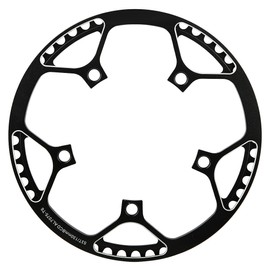 MEIJUN 53T CNC Aluminum Alloy Mountain Bike Single Crank Chain Ring Repair Parts (Black)