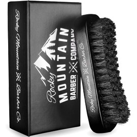 Rocky Mountain Barber Company Boar Hair Beard Brush for Men by Rocky Mountain Barber Company