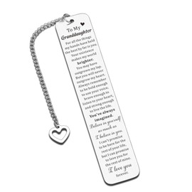 Back to College Gifts for Girls Granddaughter Gifts from Grandma Granddaughter Bookmarks for Women 16th 18th Birthday Gifts for Her Christmas Stocking Stuffers Book Accessories for Book Lovers