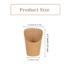 Cyblinia 50 Pieces Charcuterie Cups 14 oz Disposable Kraft Paper Appetizer Cups French Fries Holders Sandwich Ice Cream Holders Cups for Party Supplies