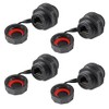 Cuatro conectores de cable de red local Ethernet RJ45 cat6