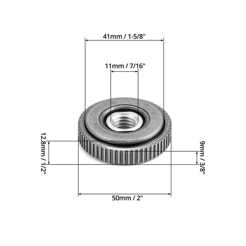 QWORK M14 Quick Release Nut for Fast Attachment and Loosening,