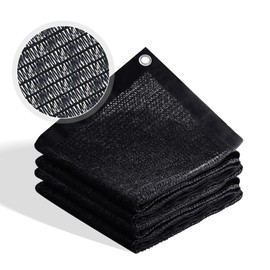 ARKOST 70% Shade Cloth, Shade Netting with Reinforced Grommets, Outdoor Sunblock Shade Cloth Cover for Plants, Greenhouse, Patio, Chicken Coop, 5x6 FT, Black